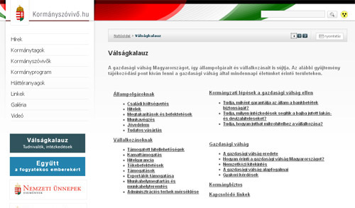 www.valsagkalauz.hu - Vlsgkalauz az interneten - vlsg kezels magyar mdra - webergonmiai szempontok