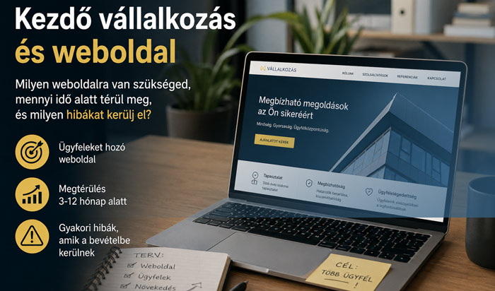 Kezdő vállalkozás weboldala: mire van szükség és mikor térül meg?