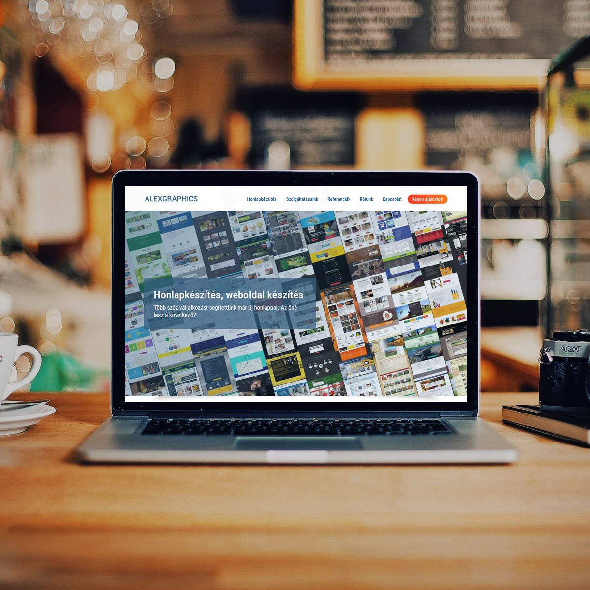 Honlapkészítési referenciák és egyedi weboldalak laptopon