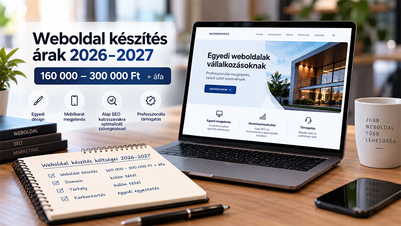 Weboldal készítés árak 2027