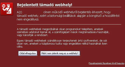 Bejelentett tmad webhely